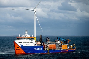 Van Oords cable laying vessel Nexus fitted with emissions control technology