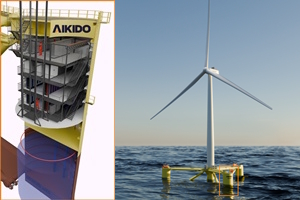 Aikido Technologies presents floating offshore wind platform concept combining data centre turbine and battery storage