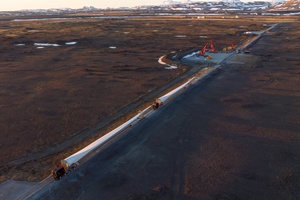 First turbines arrive in Iceland for 120 MW Vaðölduver wind project