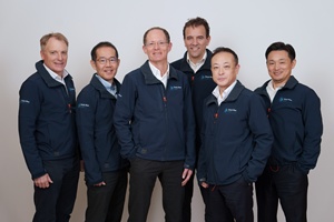 From left to right Hugh Kelly Yuki Koshida David Povall Chris Gaydon Makoto Takeuchi and Kazuma Fukai