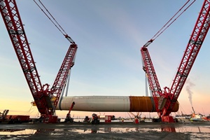 Mammoet supports Baltic Power monopile handling operations