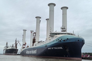 Six rotor sails installed on Airbus transport vessel
