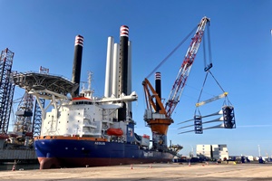 Aeolus offshore installation vessel at the quayside in the Port of Vlissingen Aeolus offshore installation vessel at the quayside in the Port of Vlissingen