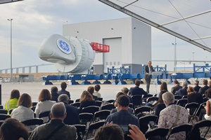 Production of the first nacelle for the first French offshore wind farm at Saint Nazaire