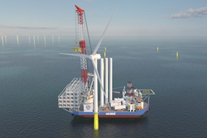 Shimizu Corp.s wind turbine installation vessel