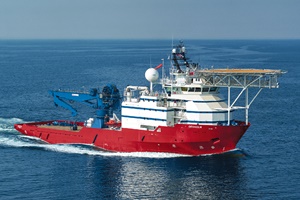 UXO identification vessel Geoholm (courtesy DOF management)