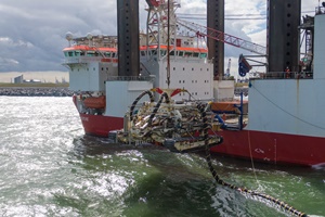 Van Oord buries cables to 55 metres depth for offshore grid connection Van Oord buries cables to 55 metres depth for offshore grid connection