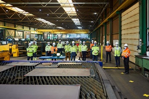 steel cut ceremony at the Iemants facility in Arendonk Belgium