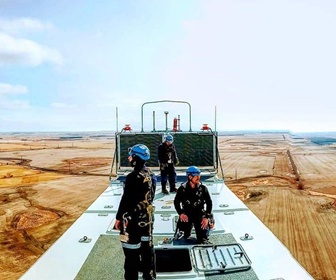 #15 Nordex wind turbine installed at Aurora wind farm, Tioga, North Dakota, USA (courtesy Robert Johnson) #15 Nordex wind turbine installed at Aurora wind farm, Tioga, North Dakota, USA (courtesy Robert Johnson)